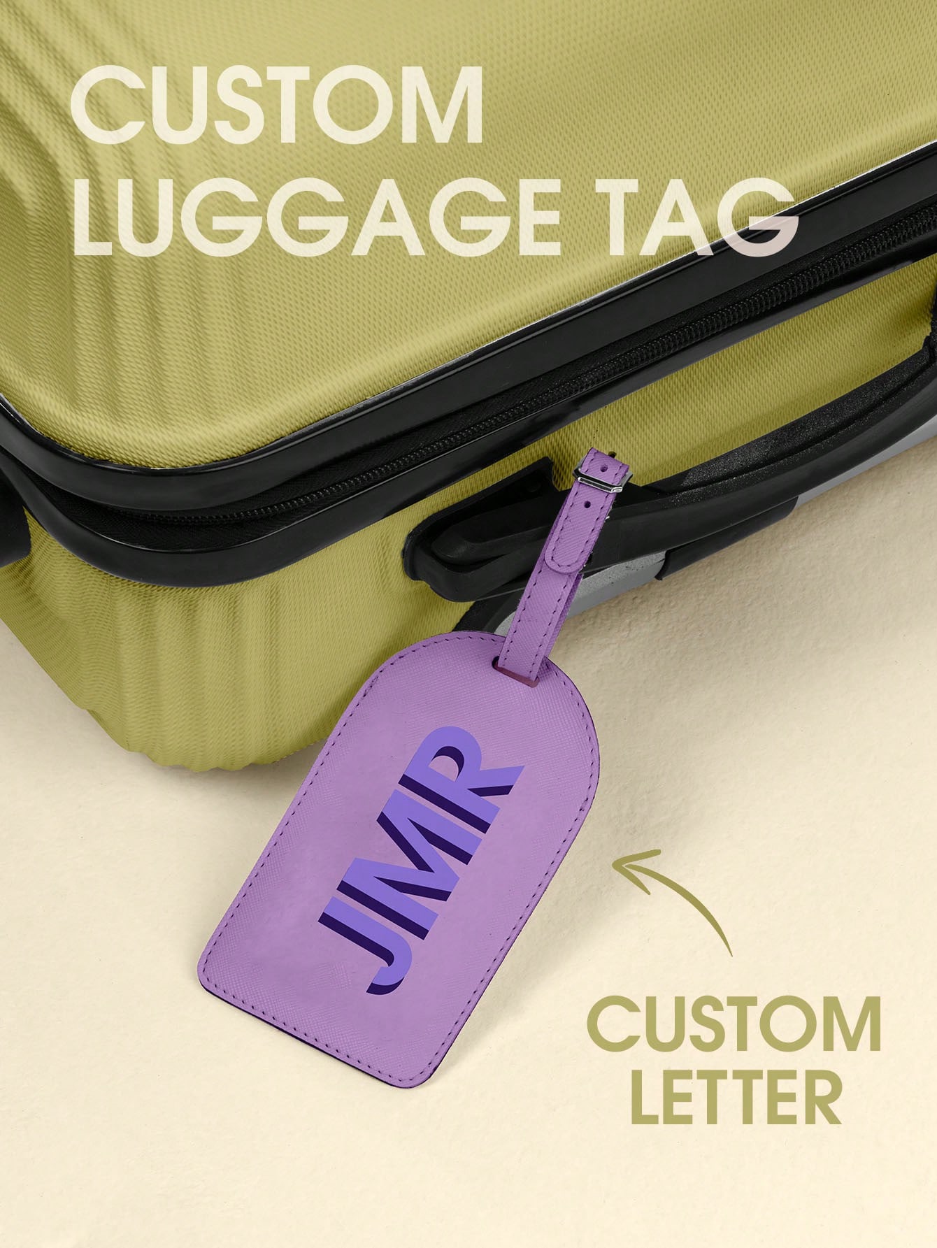 Travel Packing Cube - Персонализированная багажная бирка с инициалами, кожаная
