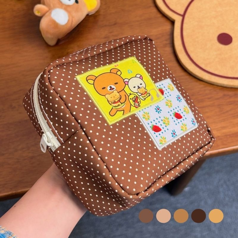 Travel Accessories Needed - Косметичка Kawaii Rilakkuma с коричневым принтом