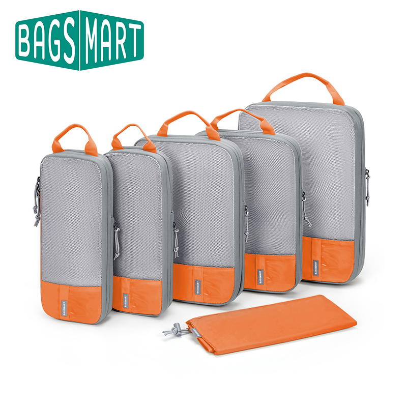 Travel Packing Cube - Компрессионные упаковочные кубики BAGSMART для путешествий-6/4/2,