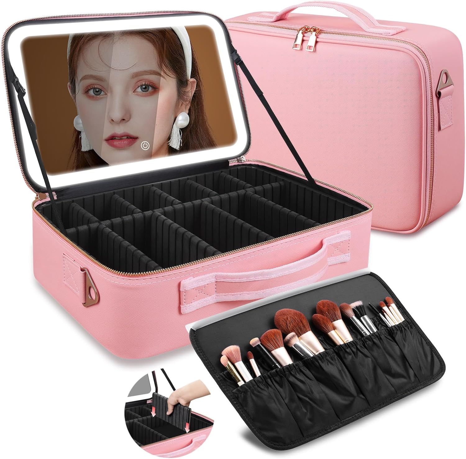 Travel Packing Accessories - Большая косметичка 15''X11'' с LED-зеркалом и